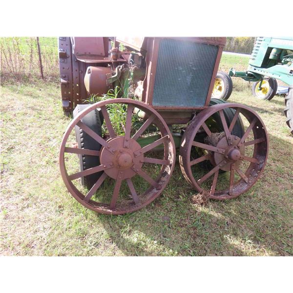 2 Front Tractor Steel Wheels 33'' Across