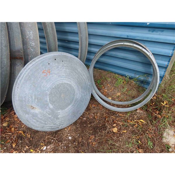 Westeel Wide Core Roof Sheet Top Cap 36'' Diameter , 2 Roof Rings