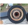 Image 2 : 3 Antique Auto Spoked Rims with Rubber 