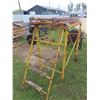 Image 2 : Older Steel Scaffolding on Casters with Folding Steel Ladder 