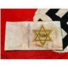 Image 1 : RARE WW2 GERMAN JEWISH CONCENTRATION CAMP ARMBAND JUDE WITH STAR OF DAVID