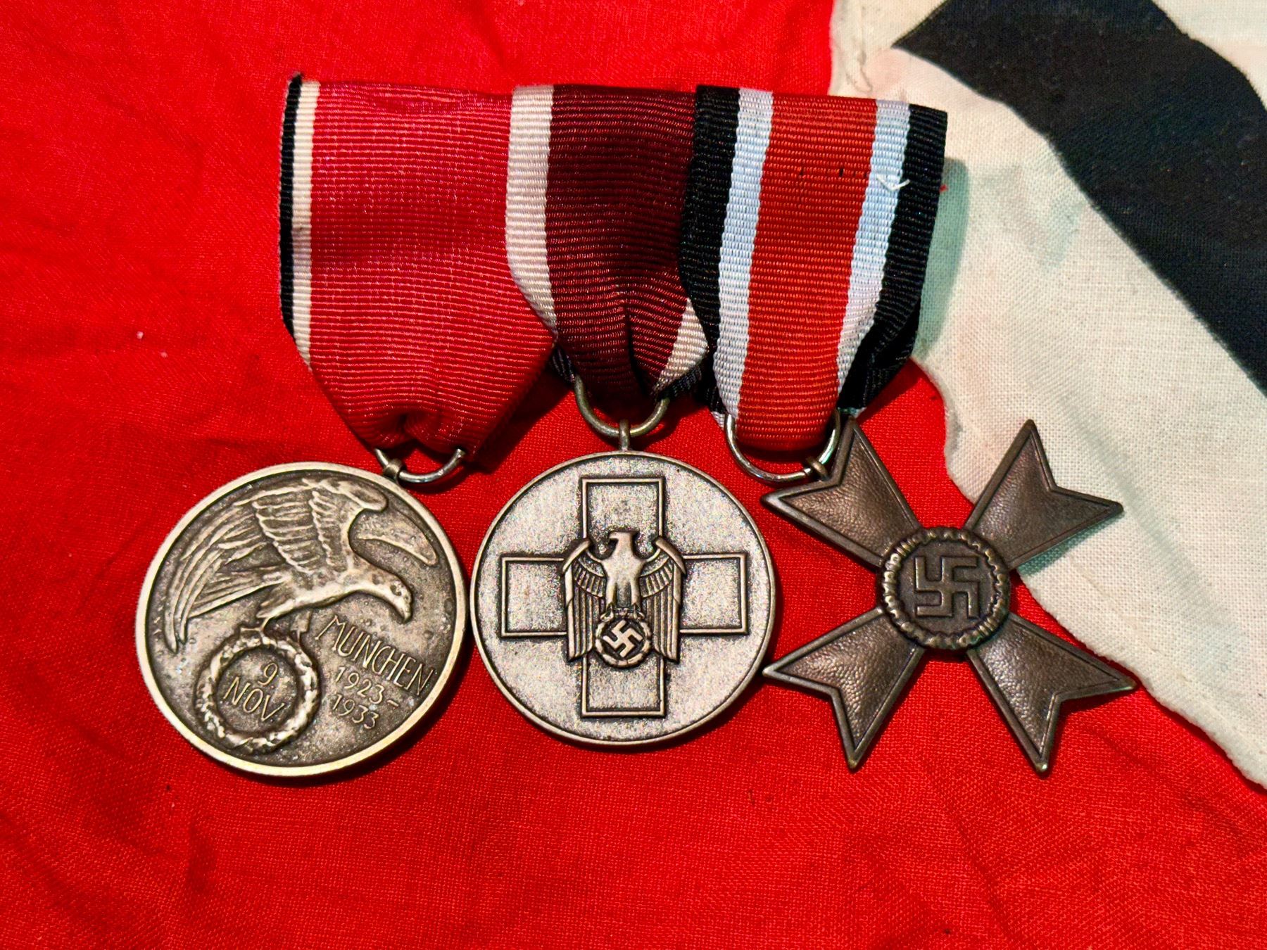 RARE WW2 GERMAN NAZI BAR OF MEDALS