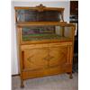 Image 1 : OAK CURVED GLASS FRONT BUFFET