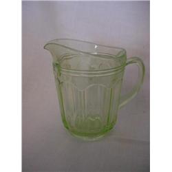 GREEN DEPRESSION PITCHER