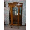 Image 1 : OAK CURVE GLASS CHINA CABINET