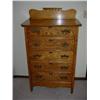Image 1 : OAK CHEST OF DRAWERS 51"TX30"W