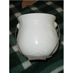 OLD CROCK CHAMBER POT W/BALE