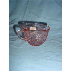 ROSE OF SHARON PINK DEPRESSION CUPS X10