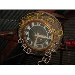 GROCERY NEON CLOCK (NEON BROKEN)
