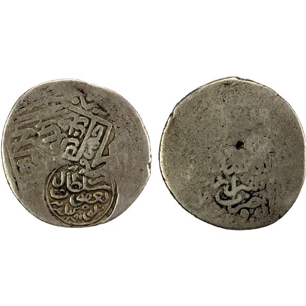 AQ QOYUNLU: Ya'qub, 1478-1490, AR tanka (5.05g), Kohgiluyeh, AH891, Choice VF on worn host