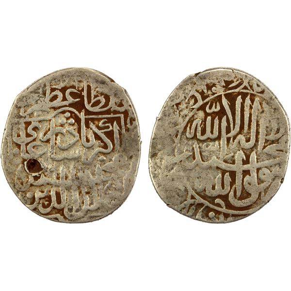 MUGHAL: Akbar I, 1556-1605, AR shahrukhi (4.69g), MM, AH96x, F-VF