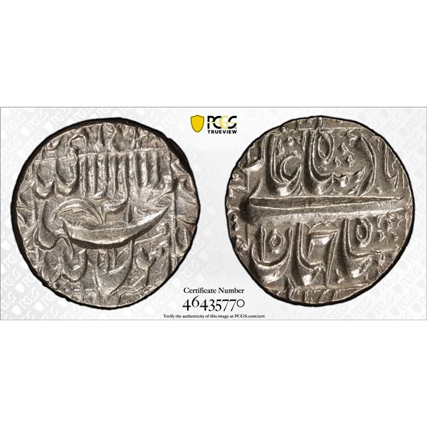 MUGHAL: Shah Jahan I, 1628-1658, AR rupee, Qandahar, AH1051 year 15, PCGS MS61