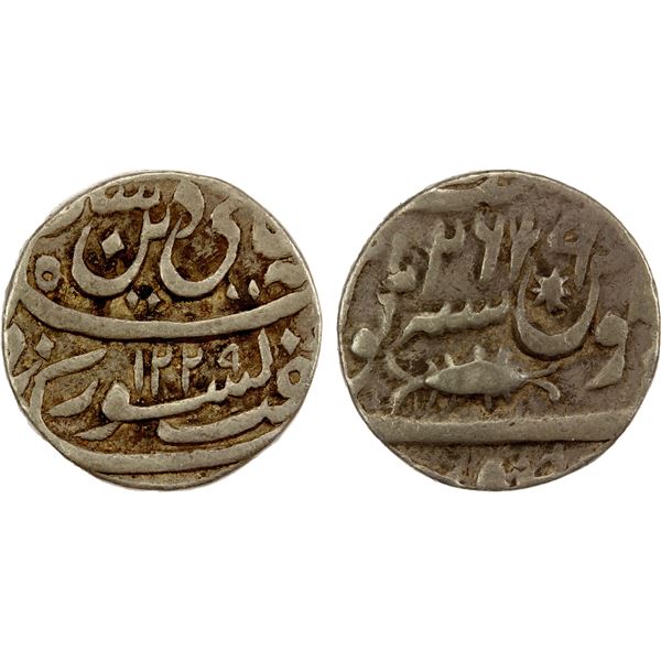 AWADH: Brijis Gadr, 1857-1858, AR rupee (11.1g), Suba, AH"1229" year "26"
