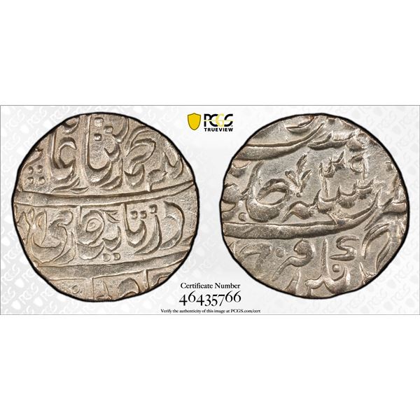 FARRUKHABAD: Muzaffar Jang, 1771-1796, AR rupee, AH1219 year 39, PCGS AU58