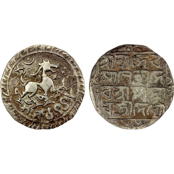 TRIPURA: Deva Manikya, 1526-1532, AR tanka (10.16g), SE1448, F-VF