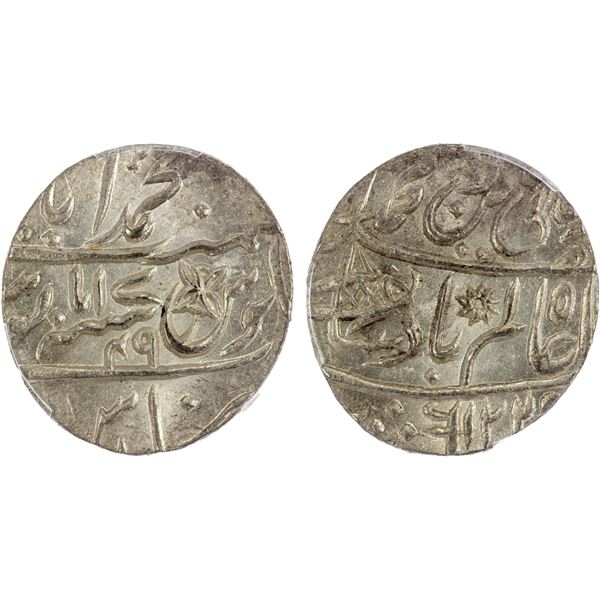 BENGAL PRESIDENCY: AR rupee, Muhammadabad Benares, AH1229 year 17-49, PCGS MS65