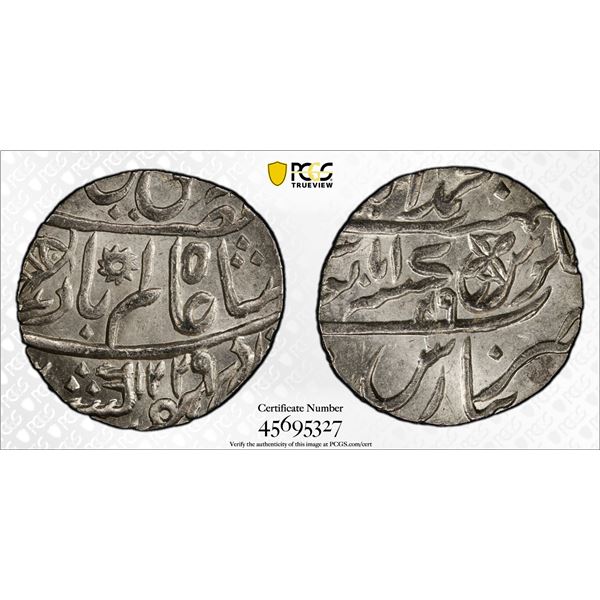 BENGAL PRESIDENCY: AR rupee, Muhammadabad Benares, AH1229 year 17-49, PCGS MS64