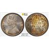 Image 1 : BRITISH INDIA: Victoria, Queen, 1837-1876, AR 1/2 rupee, 1862(b&m), PCGS MS63