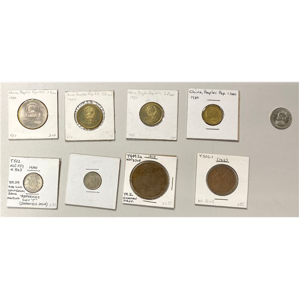 CHINA: LOT of 9 coins