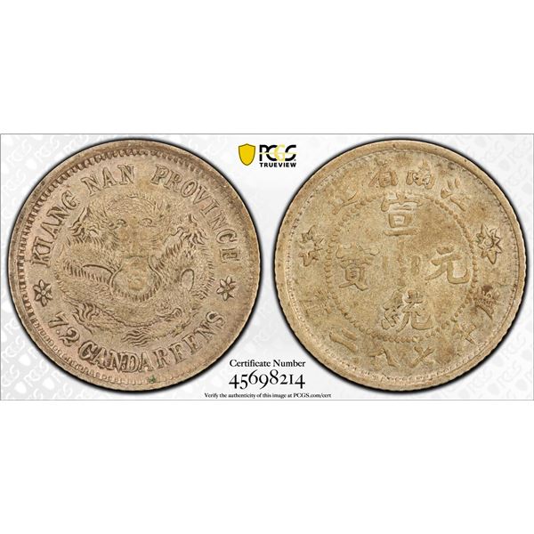 KIANGNAN: Hsuan Tung, 1909-1911, AR 10 cents, ND (1911), PCGS XF45