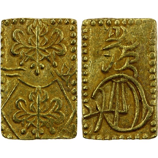 JAPAN: Meiji, 1868-1912, AV 2 bu (3.03g), VF