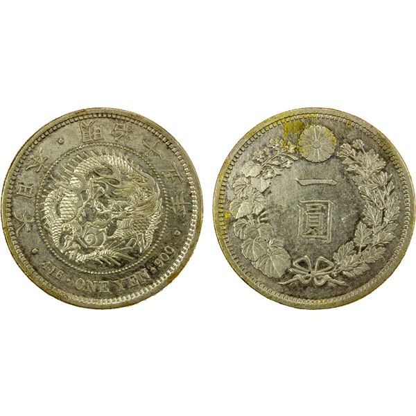 JAPAN: Meiji, 1868-1912, AR yen, year 15 (1882), AU