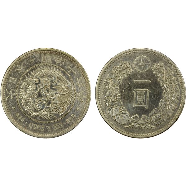 JAPAN: Meiji, 1868-1912, AR yen, year 16 (1883), AU