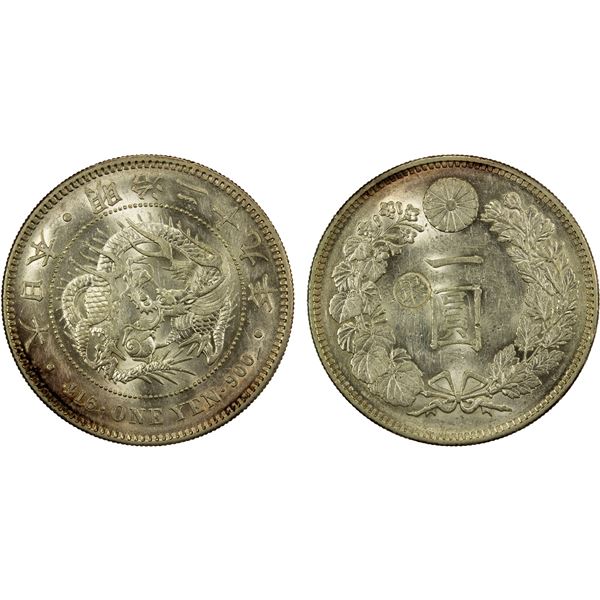 JAPAN: Meiji, 1868-1912, AR yen, year 15 (1882), UNC