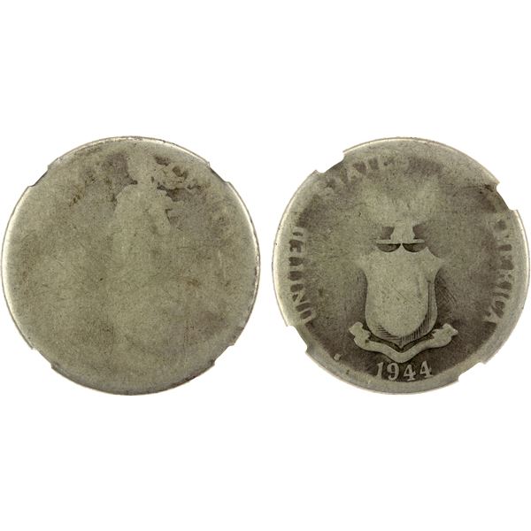 PHILIPPINES: Commonwealth, AR 50 cents, 1944-S, NGC Poor1
