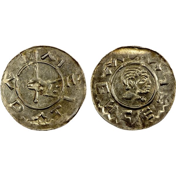 BOHEMIA: Vratislaus II, 1061-1085, AR denar (0.67g), Praha (Prague), EF