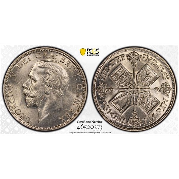 GREAT BRITAIN: George V, 1910-1936, AR florin, 1931, PCGS MS64