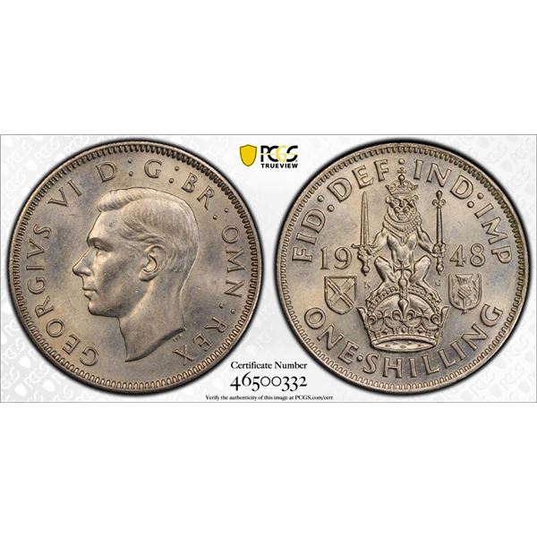 GREAT BRITAIN: George VI, 1936-1952, 1 shilling, 1946, PCGS MS63