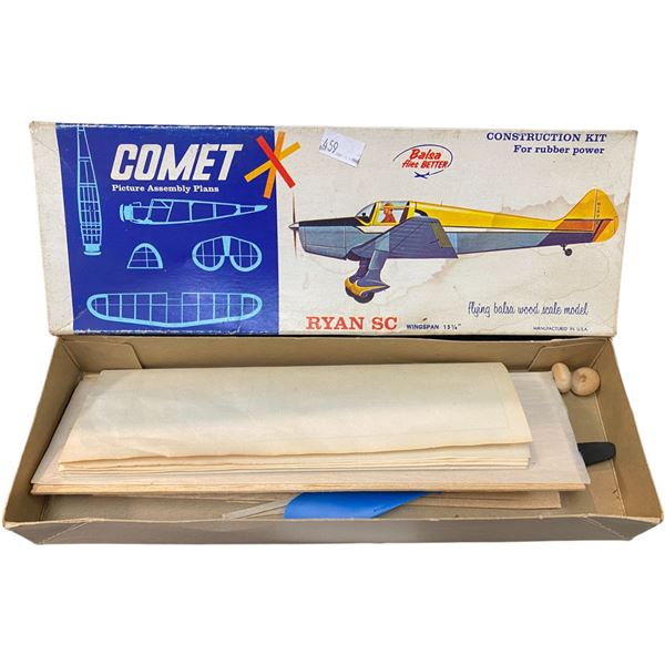Comet Flying Balsa Wood Scale Model Kit In Box