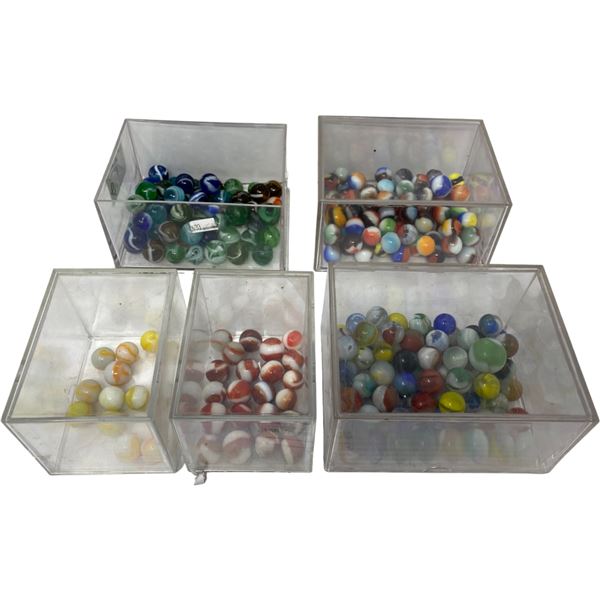 Early Marbles In Plastic Cases