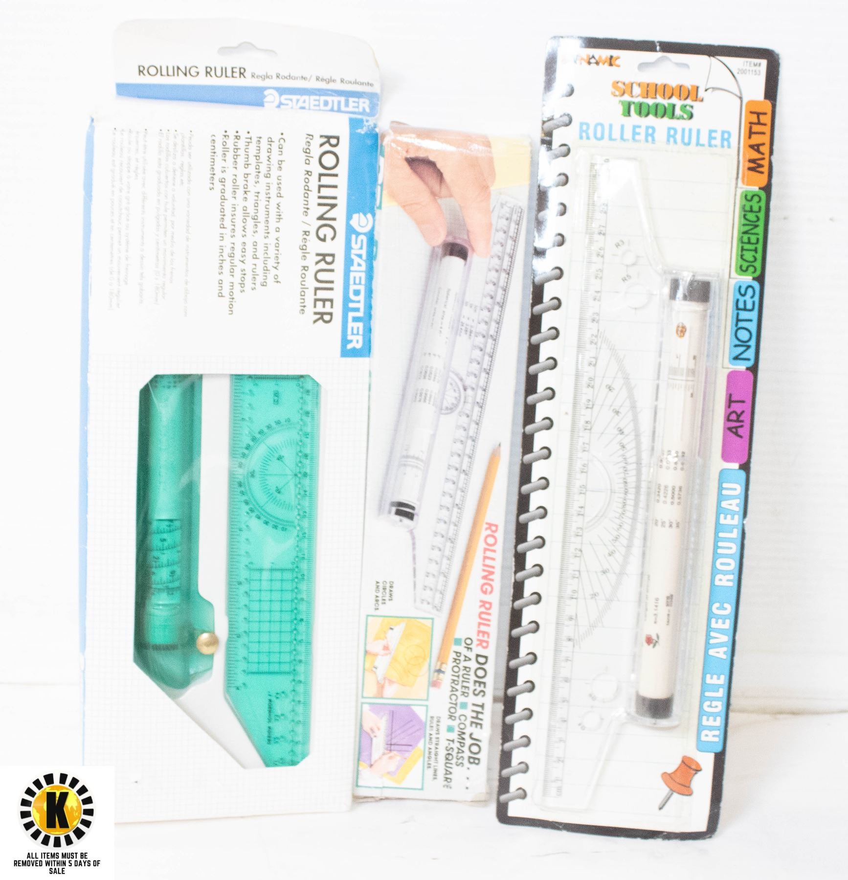 NEW (3) ROLLING RULERS