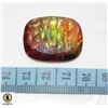 Image 1 : MANUFACTURED RAINBOW FIRE AMMOLITE 39.5CT