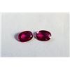 Image 1 : 27)  LOT OF 2 NATURAL  MATCHED OVAL RUBY GEMSTONES