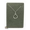 Image 1 : #393-SILVER TONE GEOMETRIC PENDANT ON 45 CM