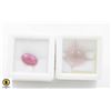 Image 1 : #106-HEATED RUBY 3.15CT & PINK ROSE QUARTZ 8.16CT
