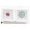 Image 1 : #117-HEATD RUBY 2.65CT  & AQUARMARINE 7.75CT