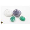 #160-MOONSTONE,GREEN JADE , CHALCEDONY 81.50CT