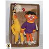 Image 1 : VINTAGE BERT AND ERNIE DOLLS WITH AN ALPACA