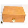 Image 1 : NEW WOODEN LOCKABLE STASH BOX W/ INSERTS