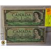 Image 2 : 1954 $1 2PK REPLACEMENT BILLS *B/Mÿ