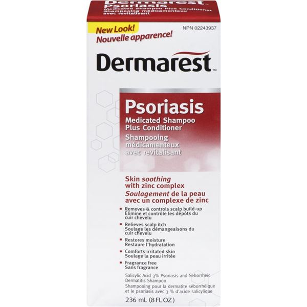 NEW BOTTLE DERMAREST PSORIASIS MEDICATED SHAMPOO