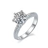Image 1 : 2 CT GRA CERTIFIED MOISSANITE 925 SILVER SZ 7
