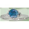 Image 2 : 1 CT GRA CERTIFIED BLUE MOISSANITE 925 ST. SILVER