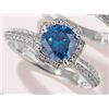 Image 2 : 1 CT GRA CERTIFIED BLUE MOISSANITE 925 ST. SILVER