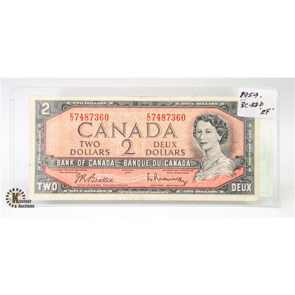 1954 CANADIAN TWO DOLLAR BILL