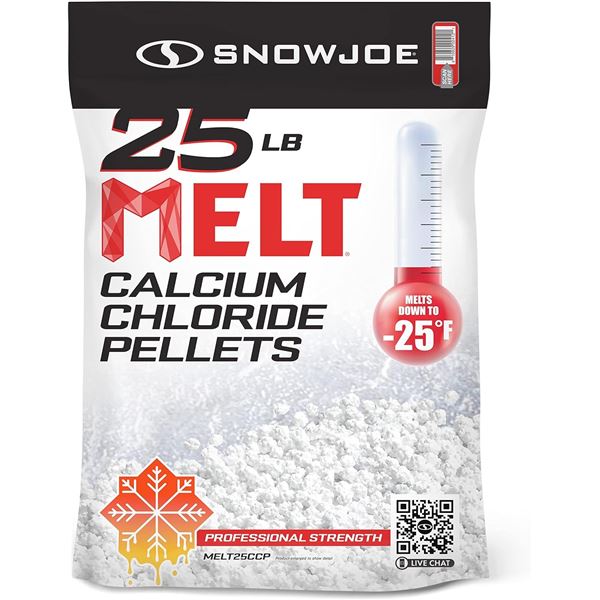 NEW 25LB BAG OF SNOWJOE MELT CALCIUM CHLORIDE